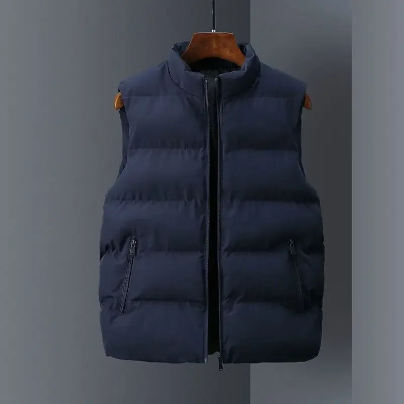 2023 Autumn/Winter Men’s Solid Colour Sleeveless Vest - Cozy, Warm, and Versatile