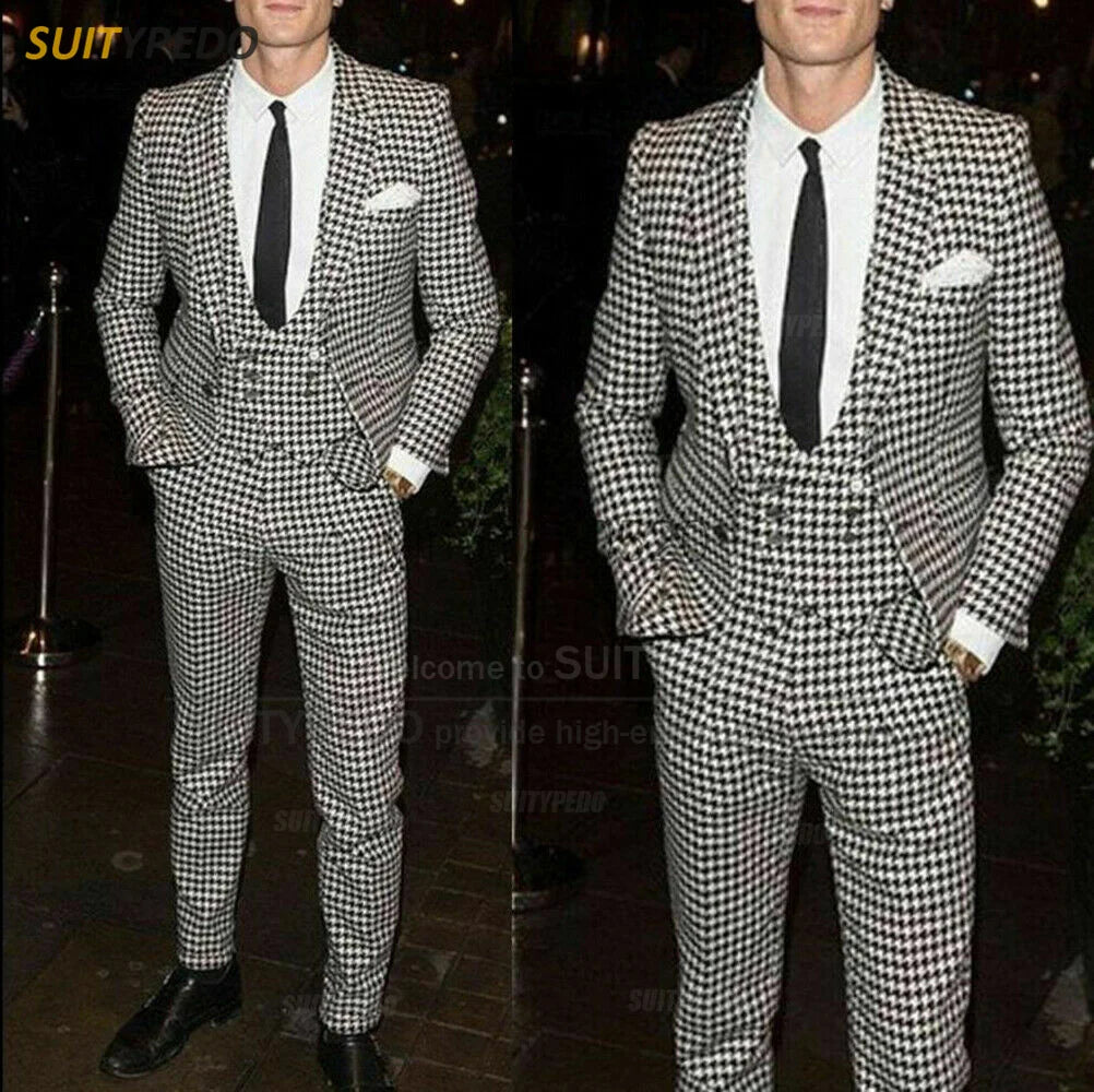 TPSAADE Men’s Smart Casual 2-Piece Suit – Stylish Wedding Jacket & Pant Set