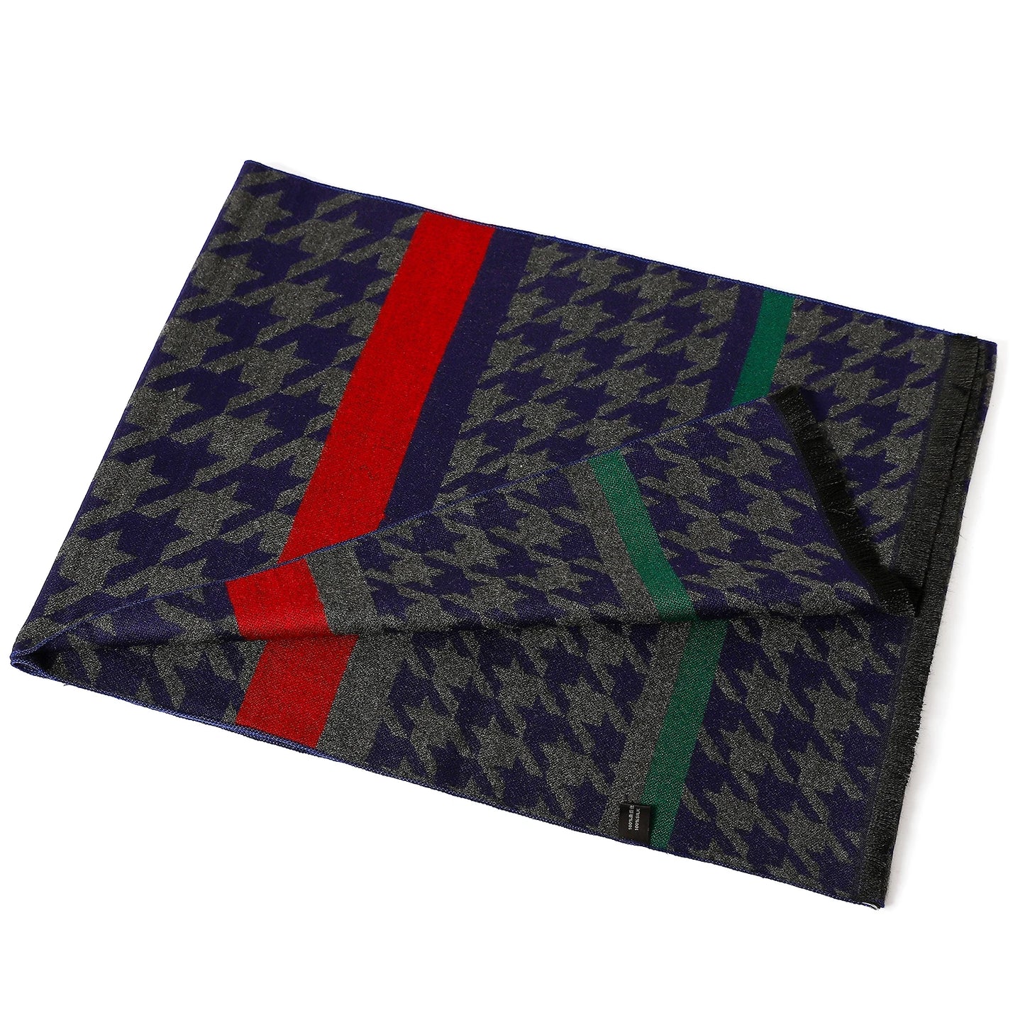 NoEnName_Null Cashmere and Silk Plaid Scarf for Women – Warm, Fashionable Shawl for Outdoor Use