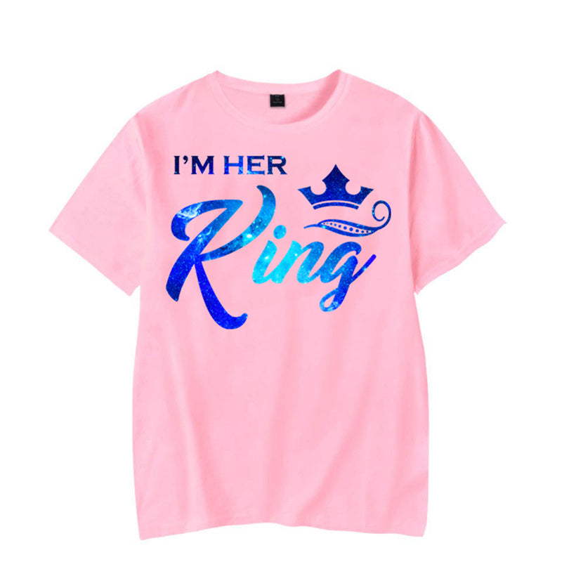 WGTD WISH Funny Animal Print Casual T-Shirt for Women – Summer Couples Matching Tee