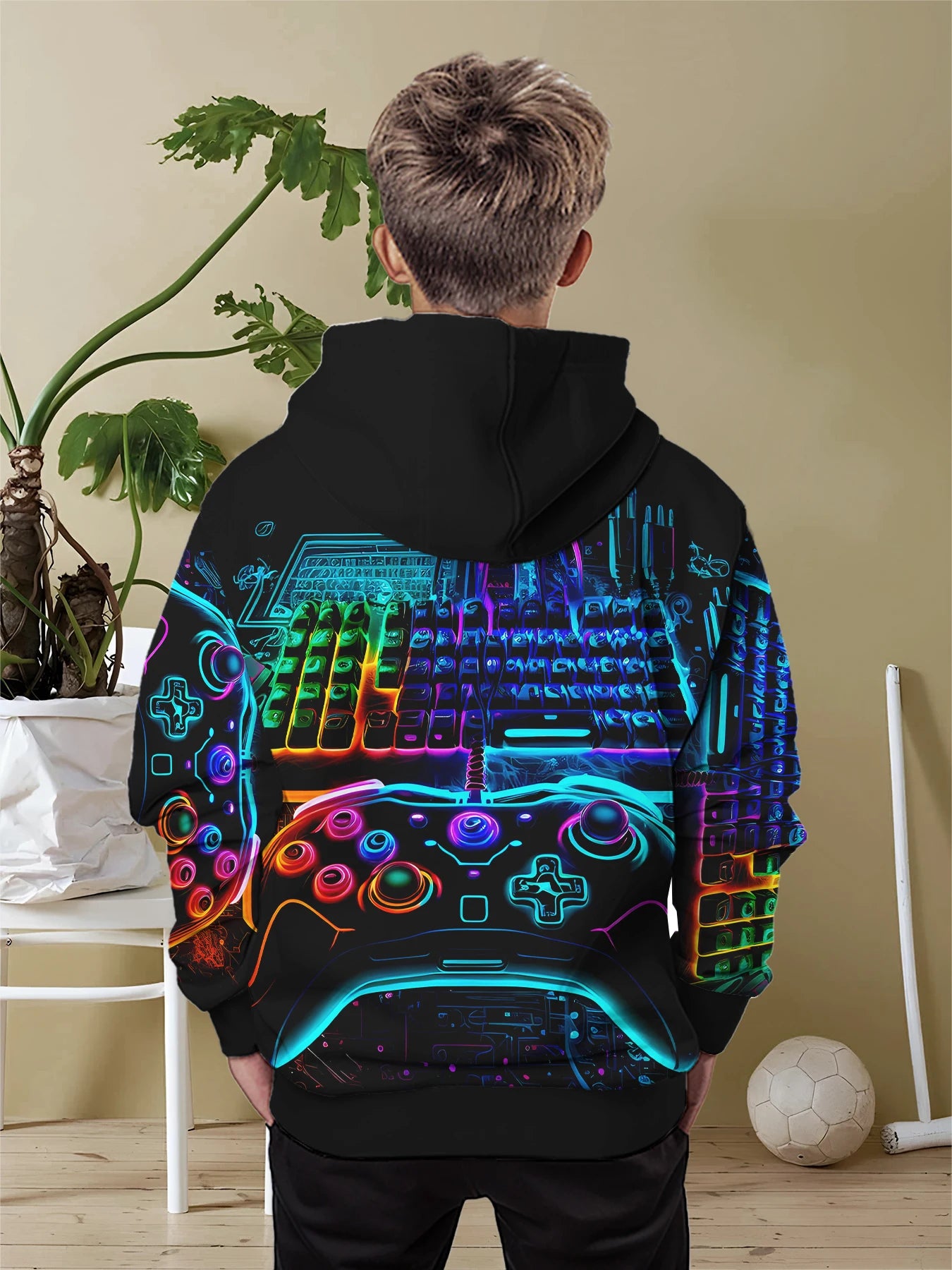 Gamepad Boys' Casual Summer T-Shirt – Printed Microfiber Tee (No Closure, Ages 7–13)