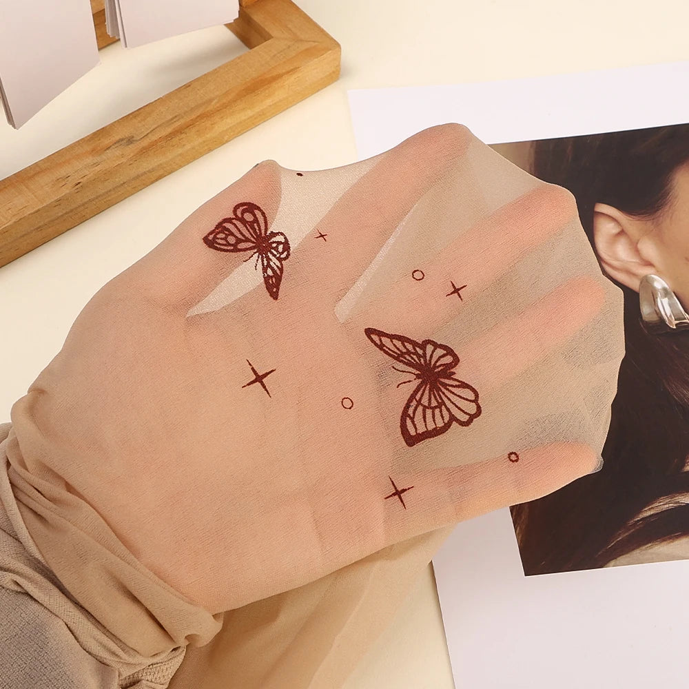 NoEnName_Null Printed Nylon Women's Tight – Thin, Comfortable, and Stylish