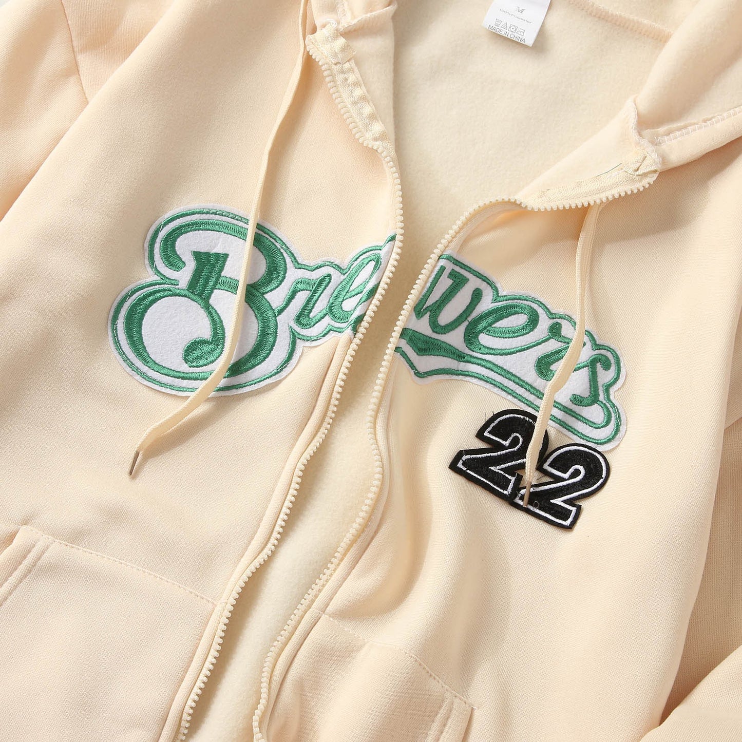 NoEnName_Null Women's Casual Hooded Print Hoodie – All-Season Loose Fit Pullover Jacket