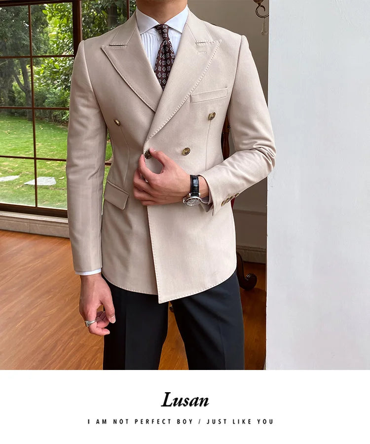 NSTOPOS Men's England Style Slim Fit Blazer - Casual & Stylish Blazer Jacket for Men