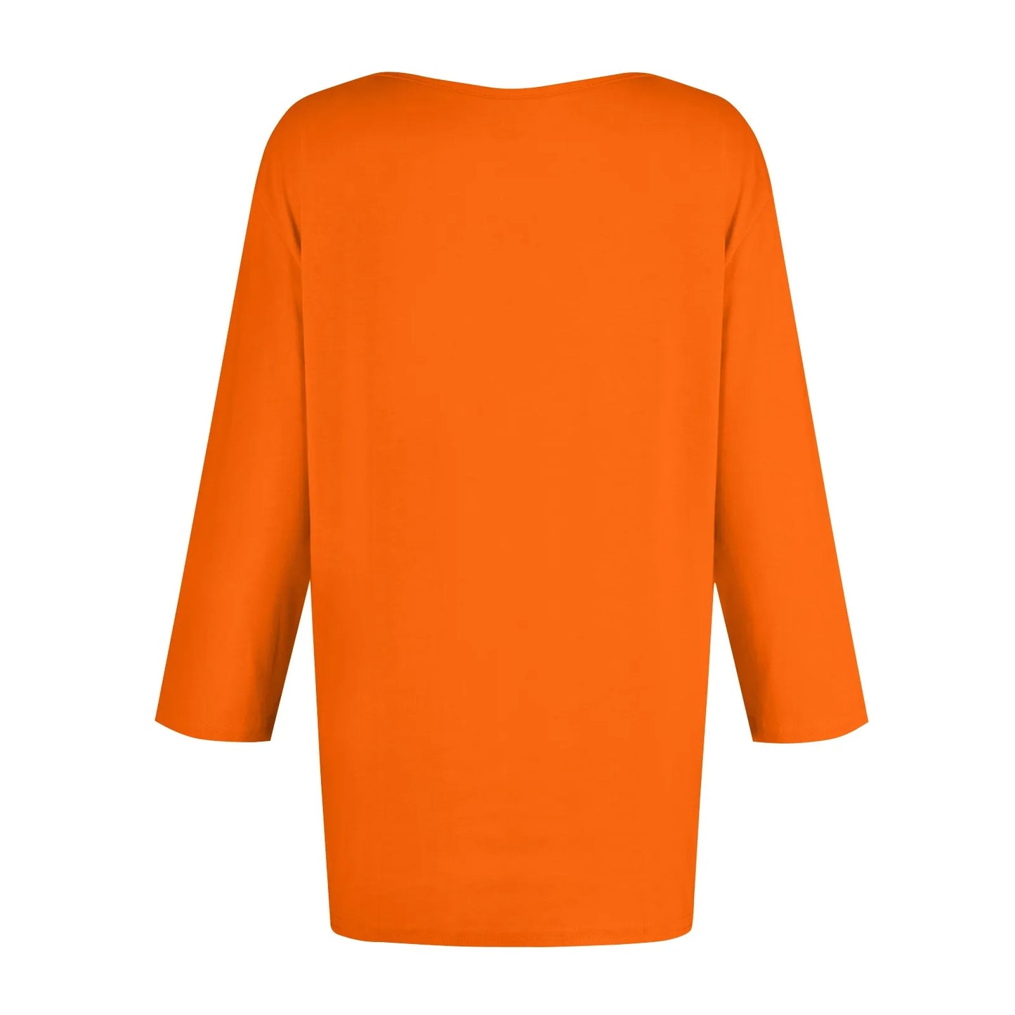 Women's Summer T-Shirts 2024 Fashion Casual Everyday Versatile O-Neck 3/4 Length Sleeve Tops Solid Color T-Shirt Tops Plus Size