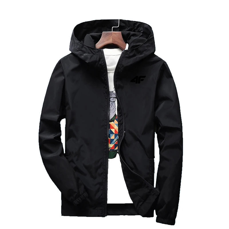 Kappa Men's Luxury Brand Windbreaker Jacket – Waterproof, Multi-Pocket, Casual Autumn & Winter Outerwear