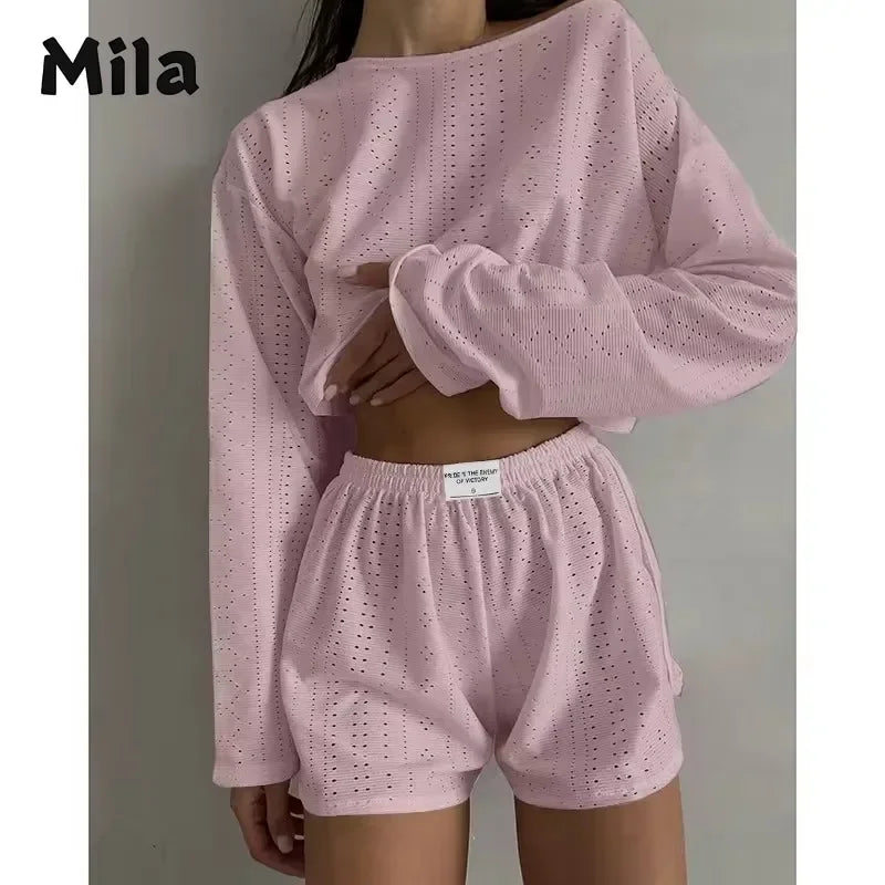 CYSAYS Women’s Casual Pullover Top with Hollow Out Details & Flare Sleeves – Summer 2024 Collection