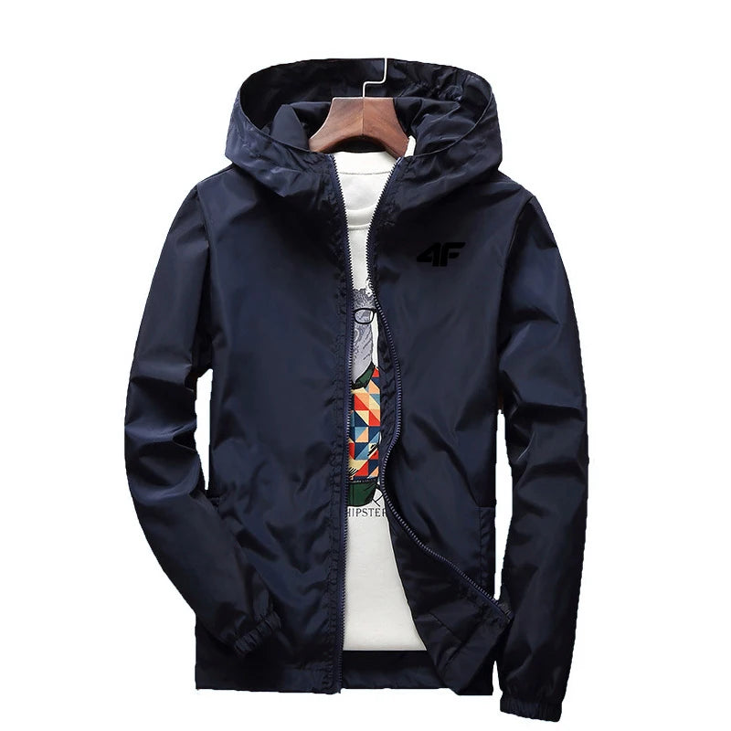 Kappa Men's Luxury Brand Windbreaker Jacket – Waterproof, Multi-Pocket, Casual Autumn & Winter Outerwear