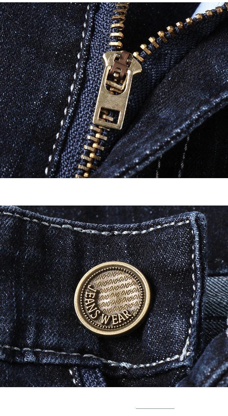 Odinokov Men’s Casual Straight-Leg Denim Jeans - Durable & Stylish