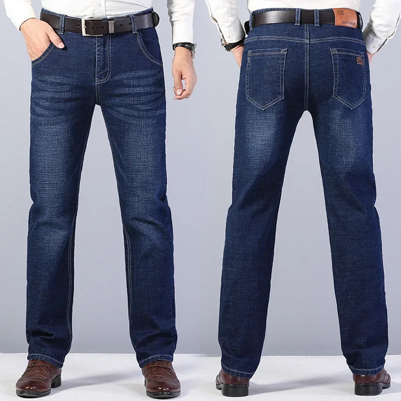 Odinokov Men’s Casual Straight-Leg Denim Jeans - Durable & Stylish
