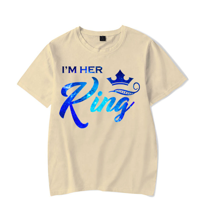 WGTD WISH Funny Animal Print Casual T-Shirt for Women – Summer Couples Matching Tee
