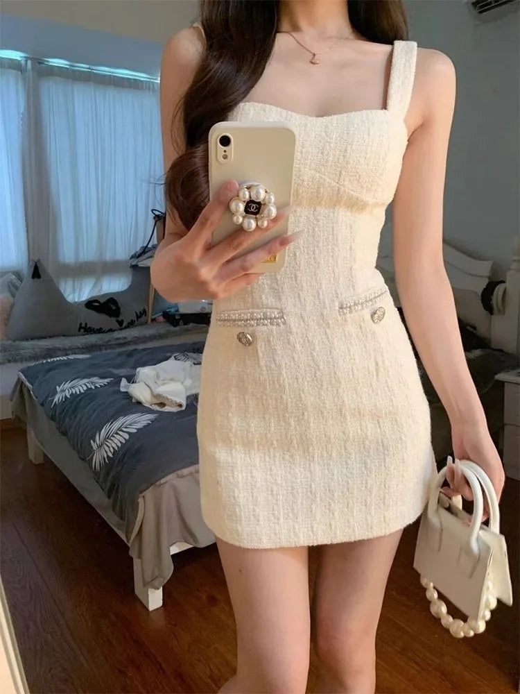 Matakawa Women's Casual A-Line Strapless Pullover Dress – Autumn/Winter Mid-Calf Length