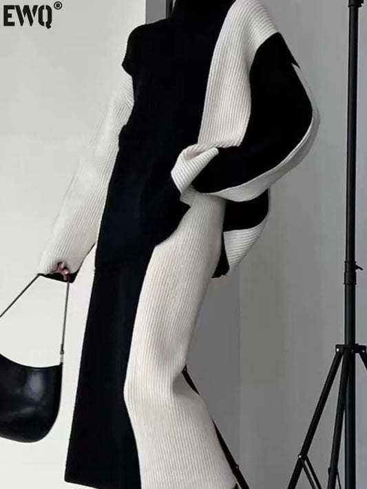 NoEnName_Null Women's Winter Splice Plush Scarf – Stylish & Cozy Casual Accessory