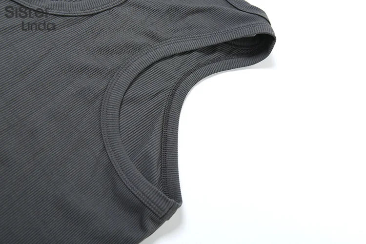 Sisterlinda Women's Casual Super-Short Skinny Pants & O-Neck Pullover Set - Spring/Summer 2024