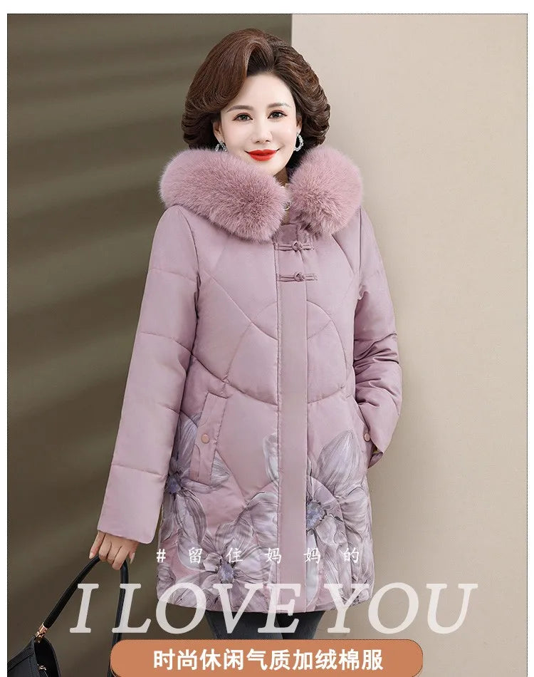 Vintage Striped Hooded Long Coat for Women – Button & Pockets, Autumn/Winter Fashion