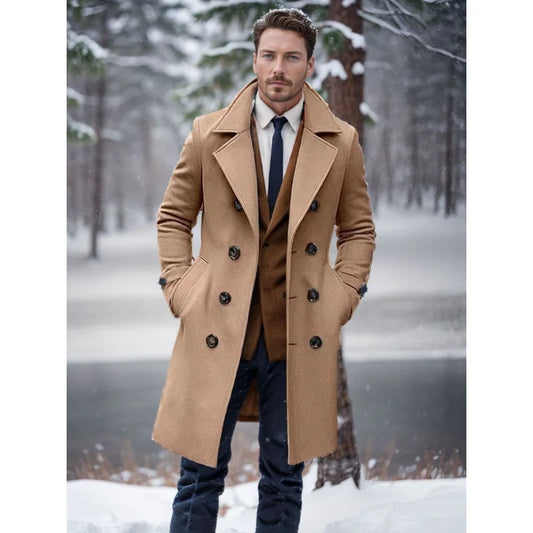 Men's Slim Fit Woolen Coat – Stylish & Affordable Winter Wear