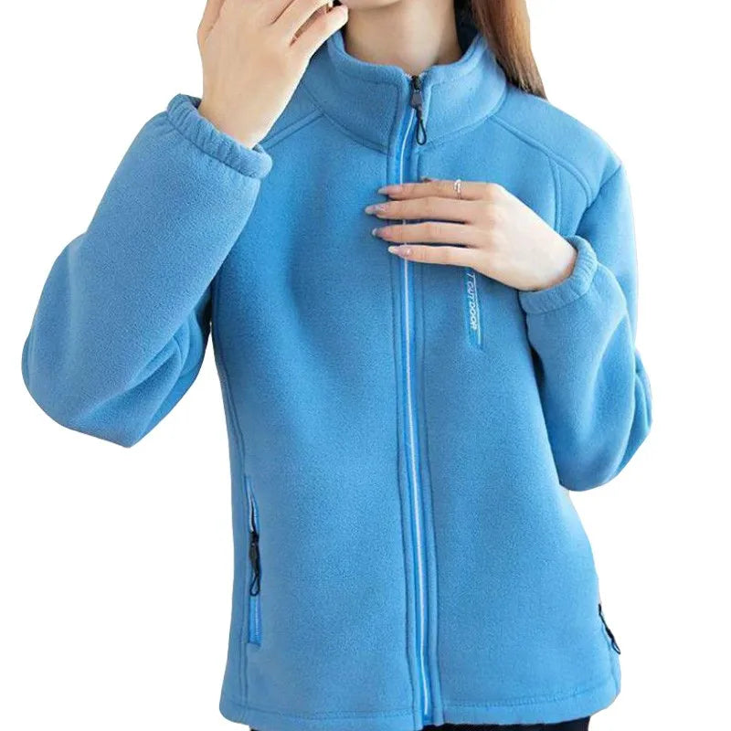 Zuolunouba Women's Casual Slim Fit Turtleneck Zip-Up Fleece Jacket – Winter Collection