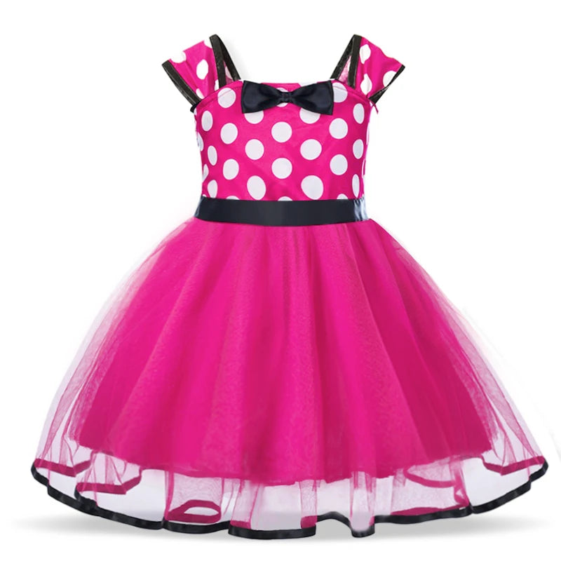 RBVH Baby Girl’s A-Line Polka Dot Dress with Bow – All-Season Fashion