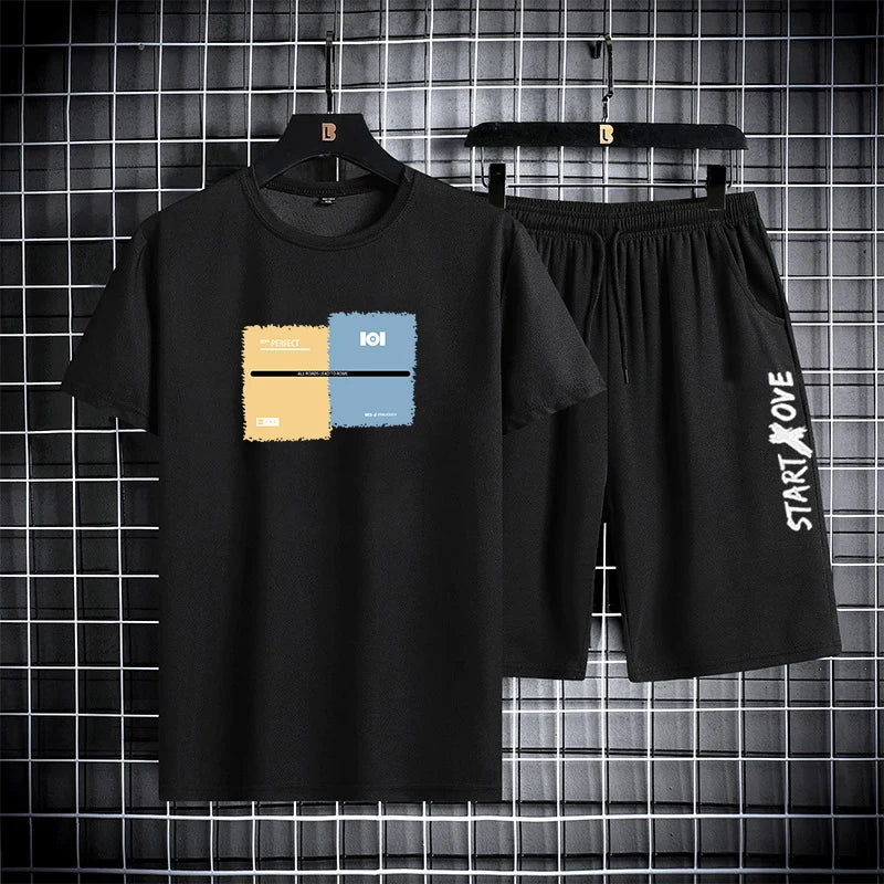 Summer Sets for Men Casual Comfortable and Breathable Short Sleeve Tshirt