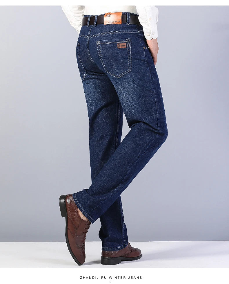 Odinokov Men’s Casual Straight-Leg Denim Jeans - Durable & Stylish