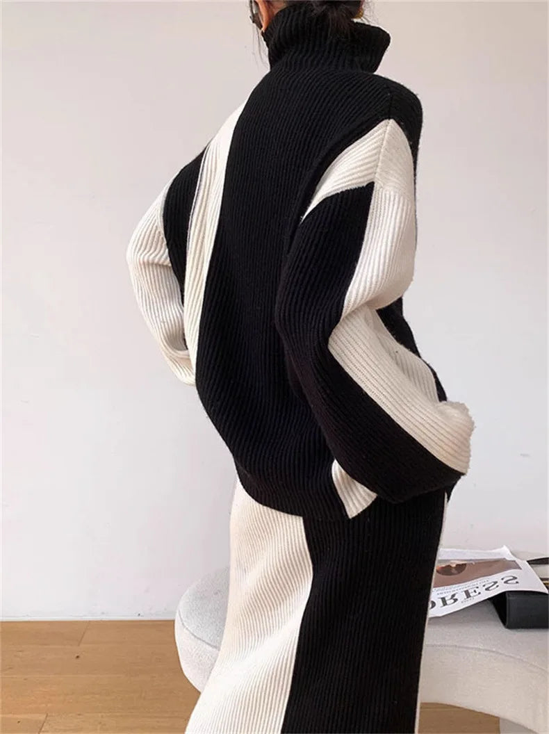 NoEnName_Null Women's Winter Splice Plush Scarf – Stylish & Cozy Casual Accessory