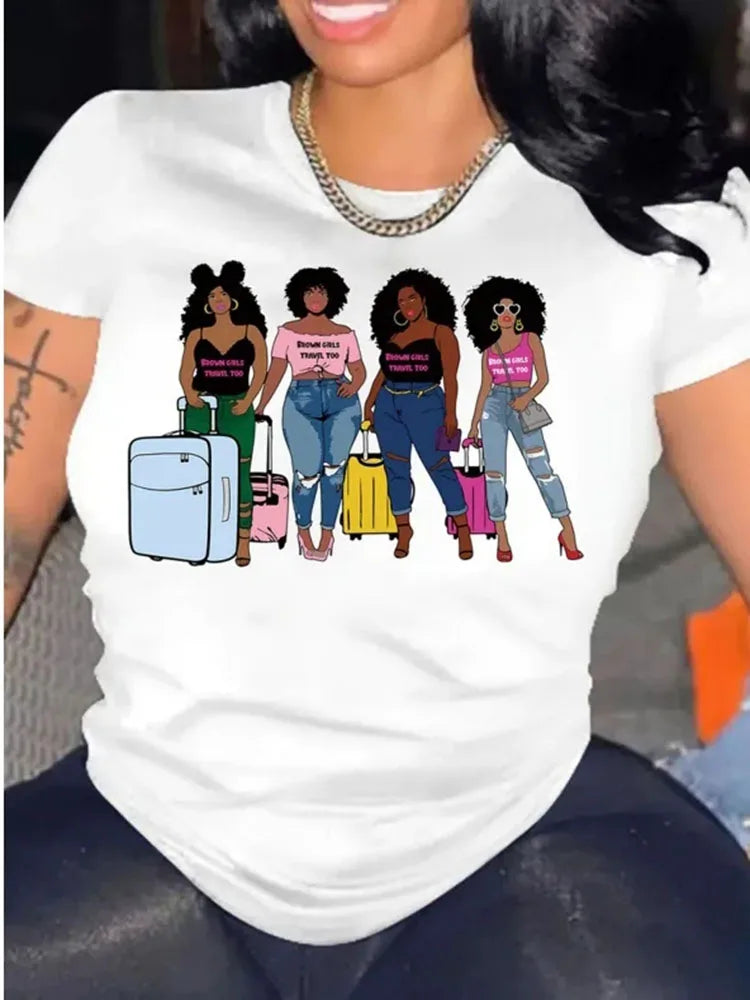 Women's Summer T-shirts new fashion Casual Crew Neck Short Sleeve T-shirt
