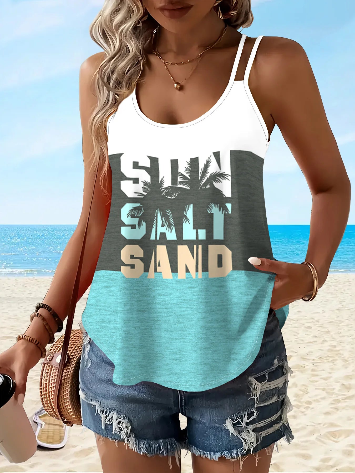 Boho Style Summer Knit Dress – Printed, High Stretch, Lightweight & Comfortable