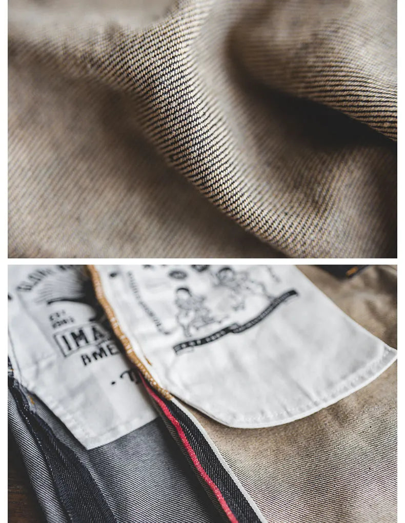 MADEN Men’s Midweight Denim Cargo Pants – Casual Full-Length Jeans with Pockets for Everyday Wear