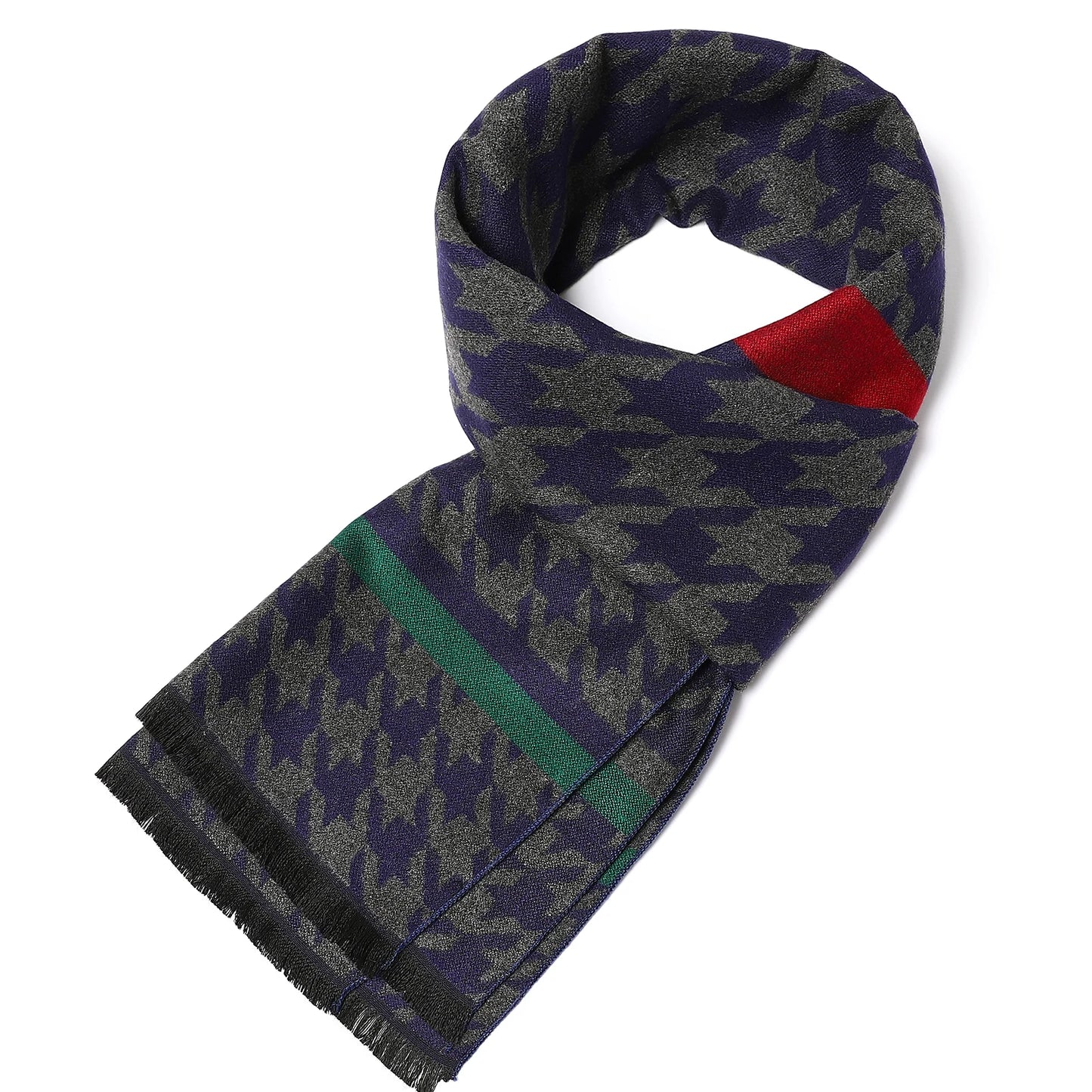 NoEnName_Null Cashmere and Silk Plaid Scarf for Women – Warm, Fashionable Shawl for Outdoor Use