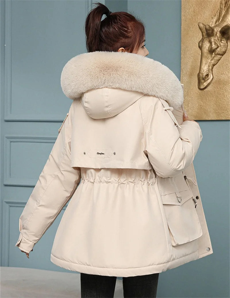 Women's Thick Hooded Winter Jacket - Warm & Stylish