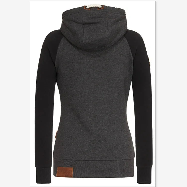 Btsukimi Women's Slim Fit Hooded Zip-Up Sweatshirt - Casual Spring & Autumn Jacket