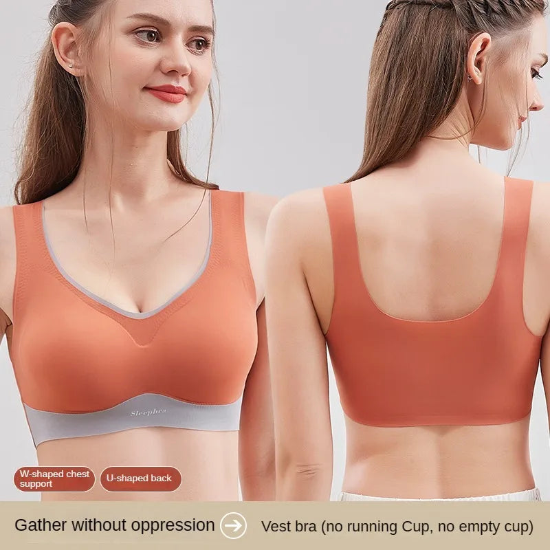 KING'S FAITH Women's Floral Push-Up Bra - Wire-Free, Front Closure, Everyday Comfort