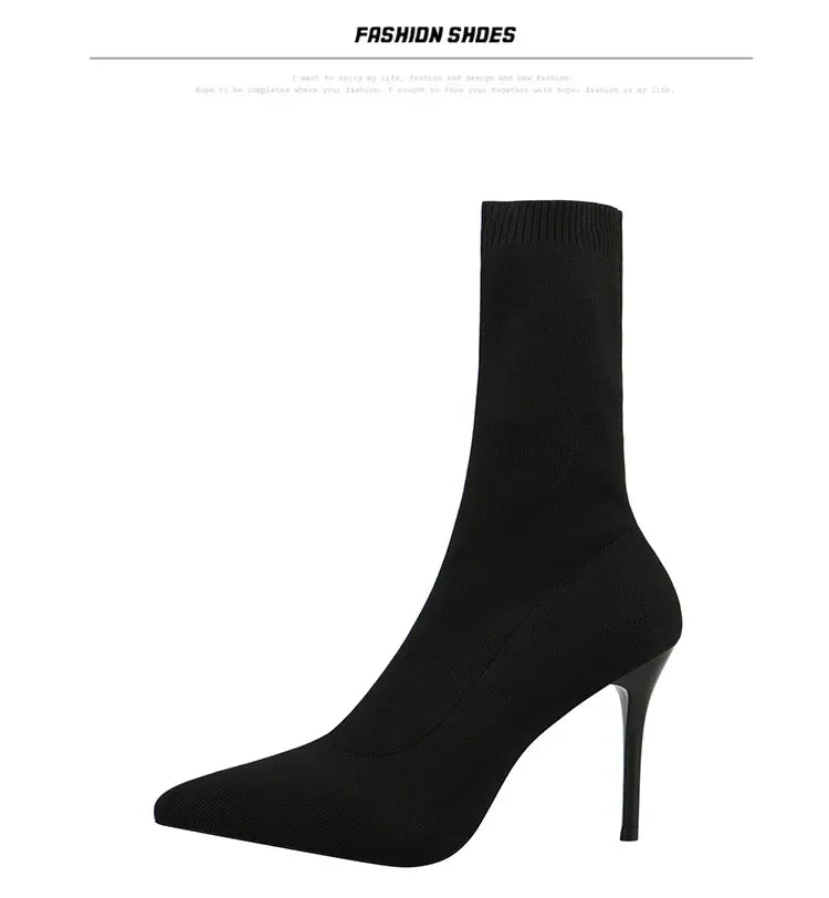 YBQJOO Women's Chelsea Boots – Pointed Toe, Ultra-High Heel, Sexy and Stylish Winter Footwear