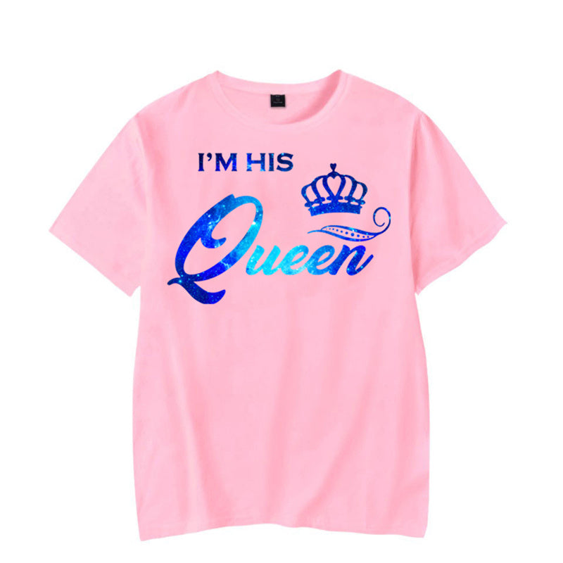 WGTD WISH Funny Animal Print Casual T-Shirt for Women – Summer Couples Matching Tee