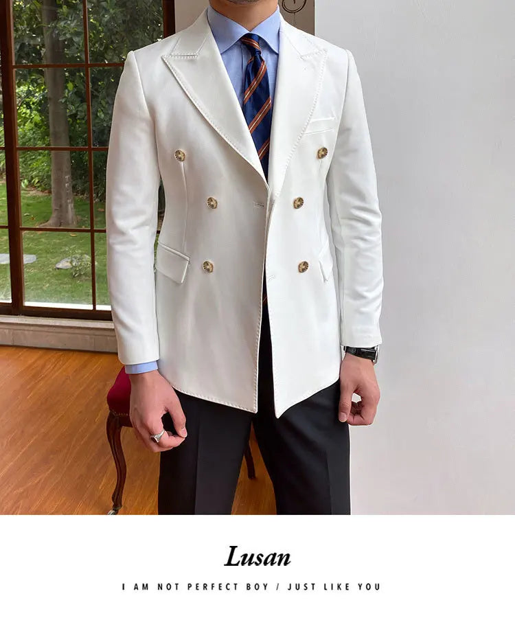 NSTOPOS Men's England Style Slim Fit Blazer - Casual & Stylish Blazer Jacket for Men