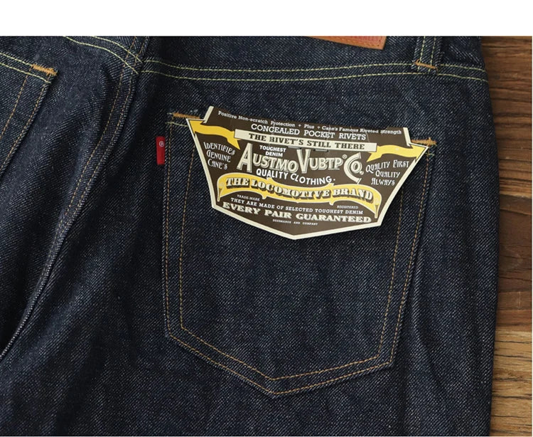 Iceupsnow Men’s Vintage High-Waist Loose Fit Plaid Denim Jeans - Full-Length Straight-Leg for Winter