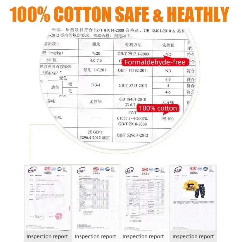 NoEnName_Null Unisex Cartoon Knit Pullover Set for Kids (Ages 4-6Y) – Comfortable & Stylish for All Seasons