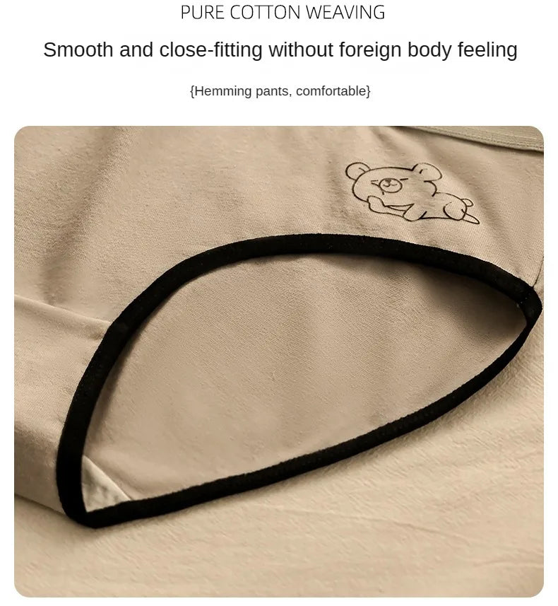 NoEnName Women's Mid-Rise Briefs - Comfortable Polyester & Spandex Underwear with Print Pattern