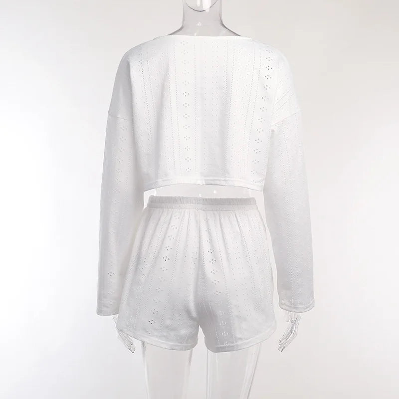CYSAYS Women’s Casual Pullover Top with Hollow Out Details & Flare Sleeves – Summer 2024 Collection