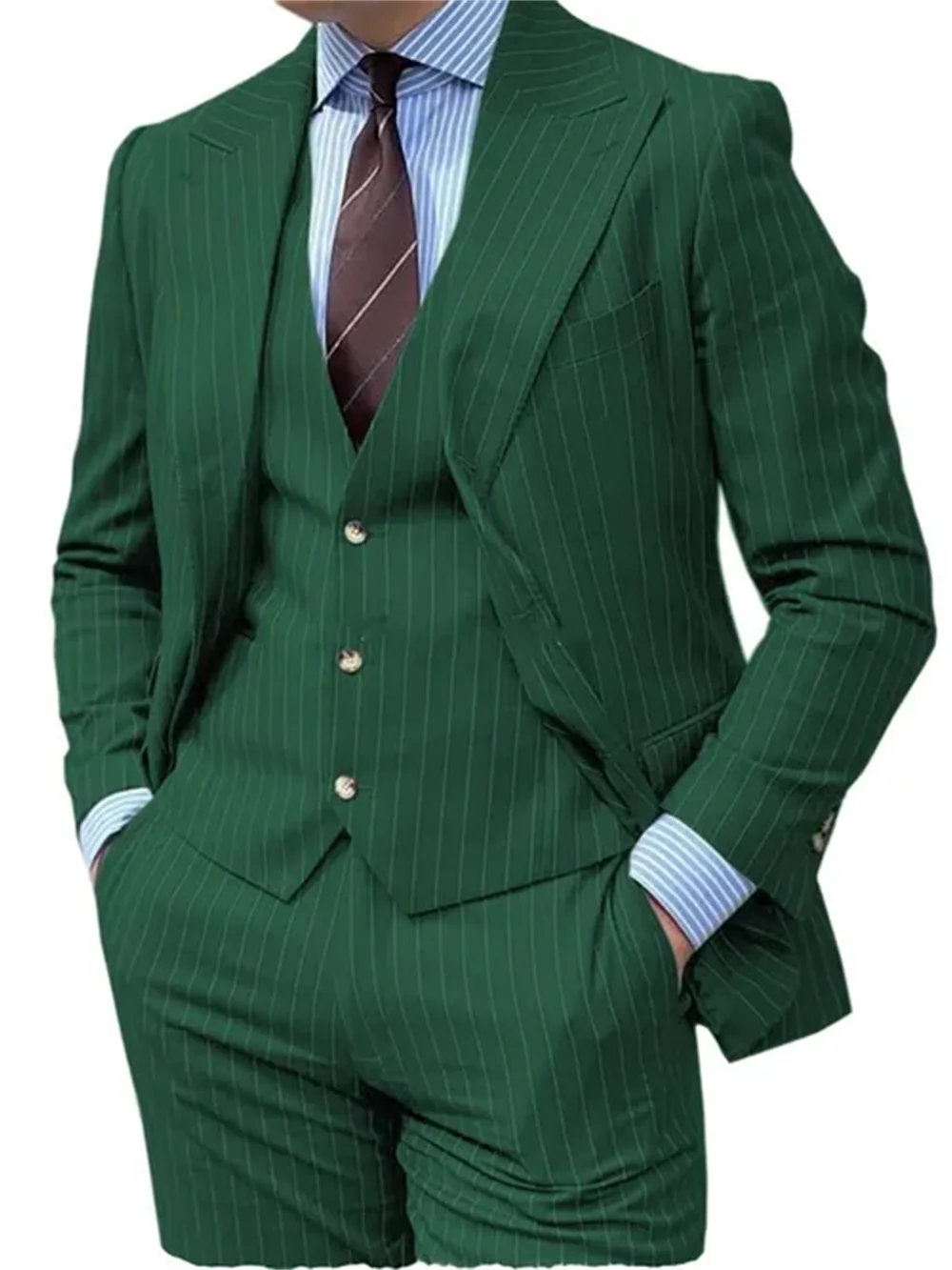 Smart Casual Men's Suit - Premium Cotton & Wool Blend for Business Attire