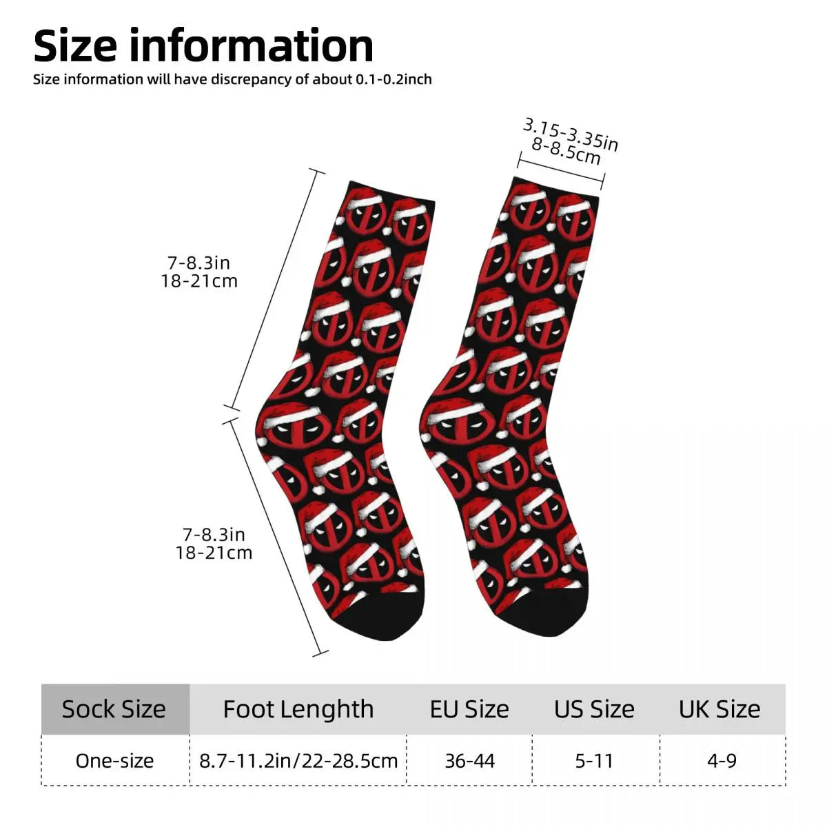 MINISO Deadpool Cosplay Socks - Unisex Movie & TV Accessories