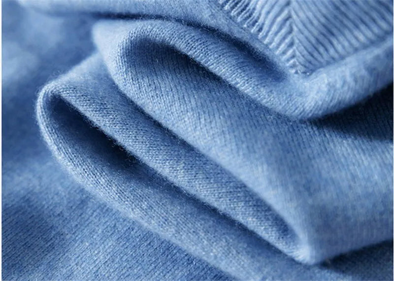 Abundance Flloh Men’s Casual Cashmere & Spandex V-Neck Pullover – Autumn & Winter Sweater