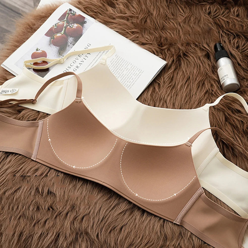 YJSFG HOUSE Seamless Wireless Push-Up Bra – Soft Comfort & Full Cup Design