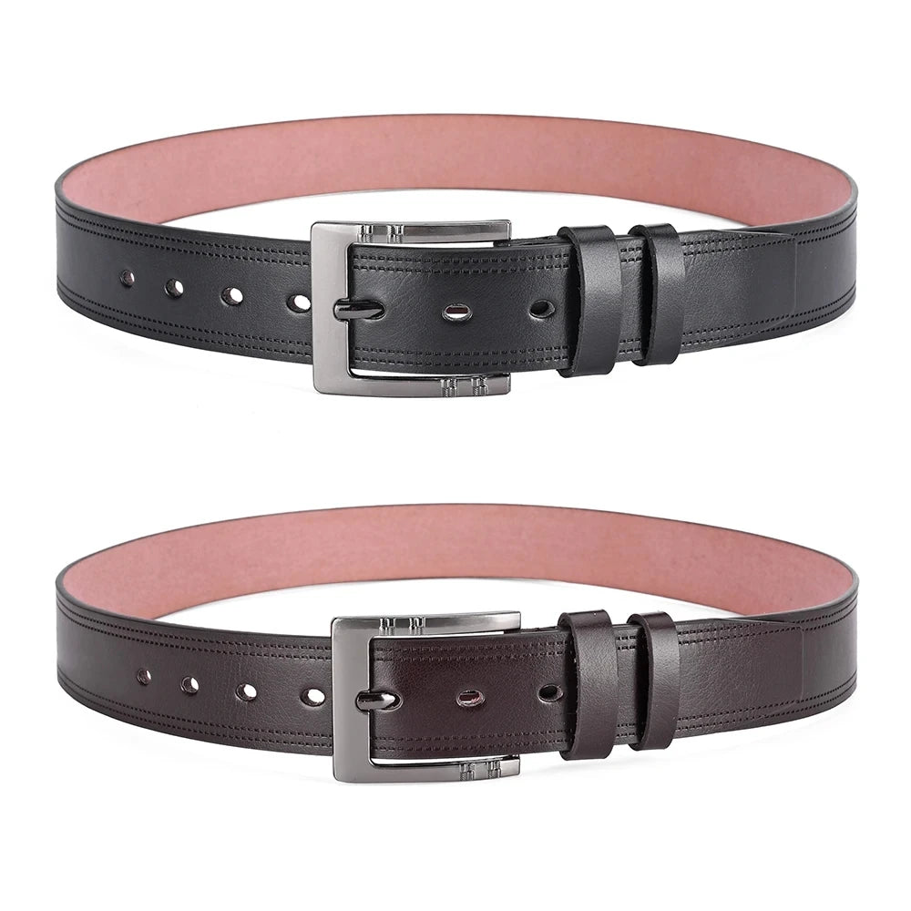 NoEnName_Null Casual PU Belt for Men - Adjustable, Durable, Stylish Accessory