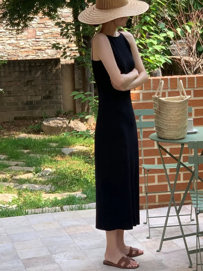 WAITSUN Women’s Sleeveless A-Line Mid-Calf Summer Dress – Casual Brocade Empire Waist Pullover