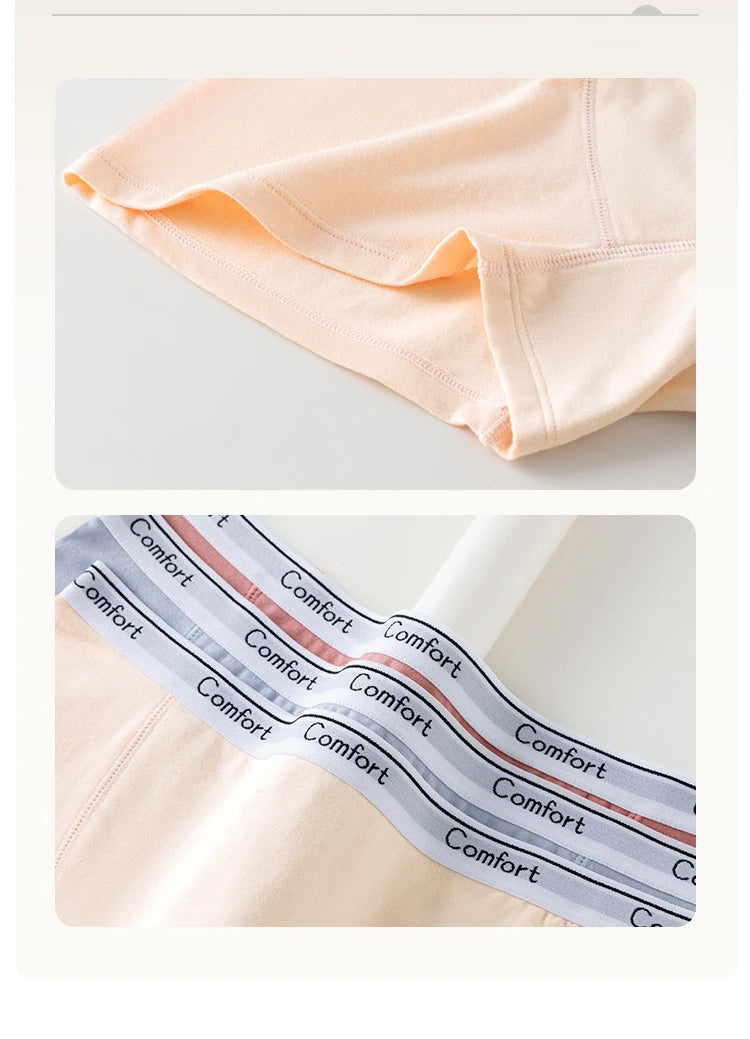 Chen Asta Women High-Rise Cotton Briefs Soft & Comfortable Solid Color Menstrual Panties