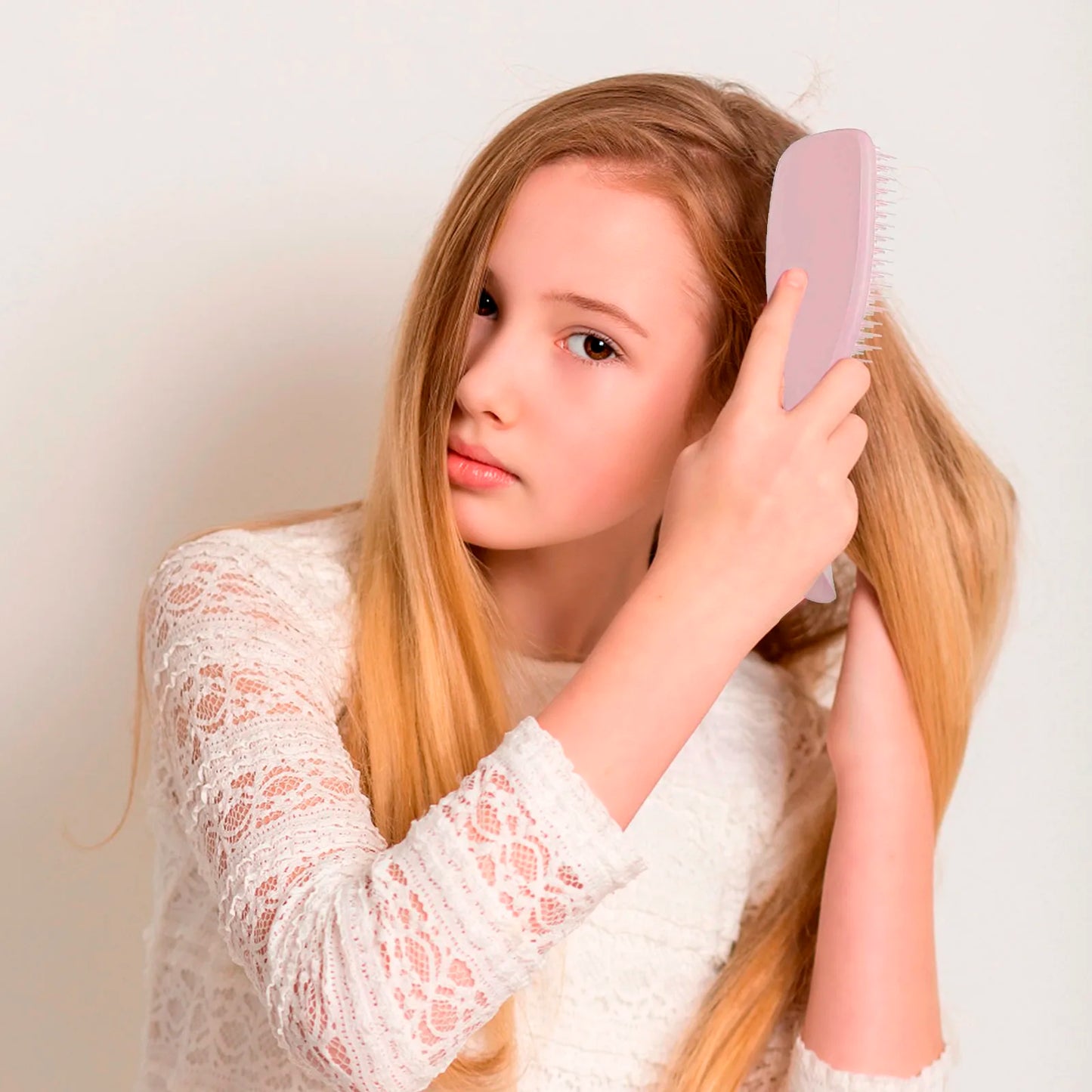 Loop Hair Brush – Detangling Plastic Brush for All Hair Types