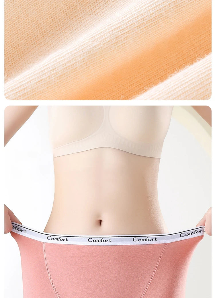 Chen Asta Women High-Rise Cotton Briefs Soft & Comfortable Solid Color Menstrual Panties
