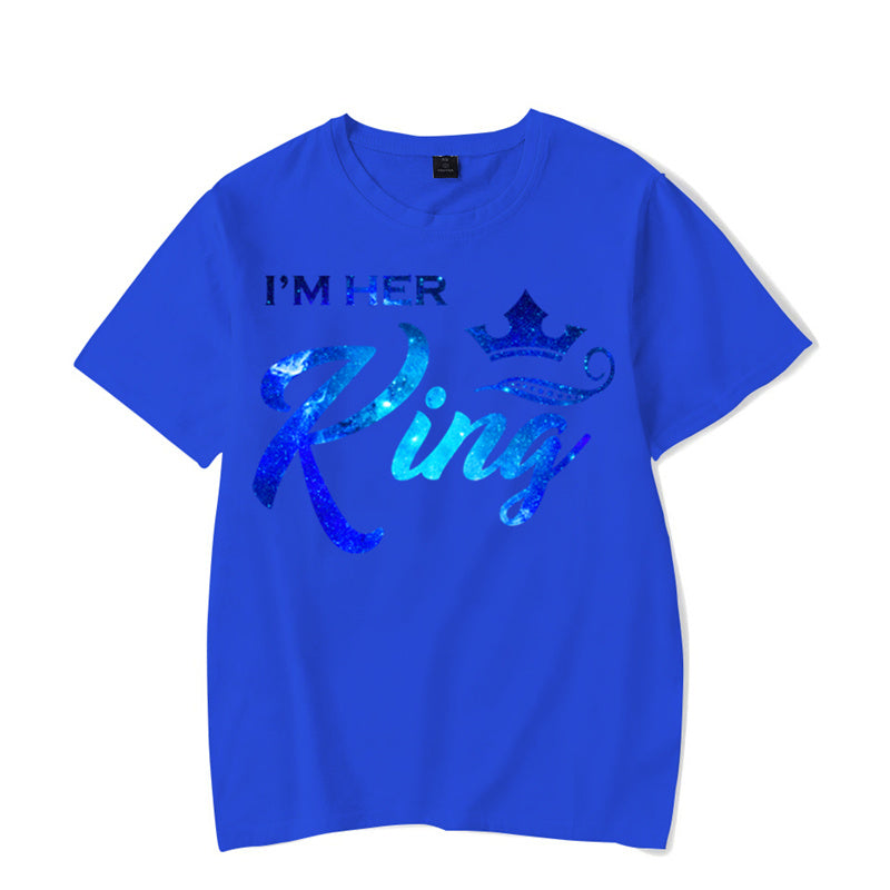 WGTD WISH Funny Animal Print Casual T-Shirt for Women – Summer Couples Matching Tee