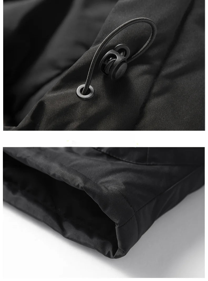 NoEnName_Null Men's Casual Autumn & Winter Hooded Jacket – Thick, Stylish Outerwear